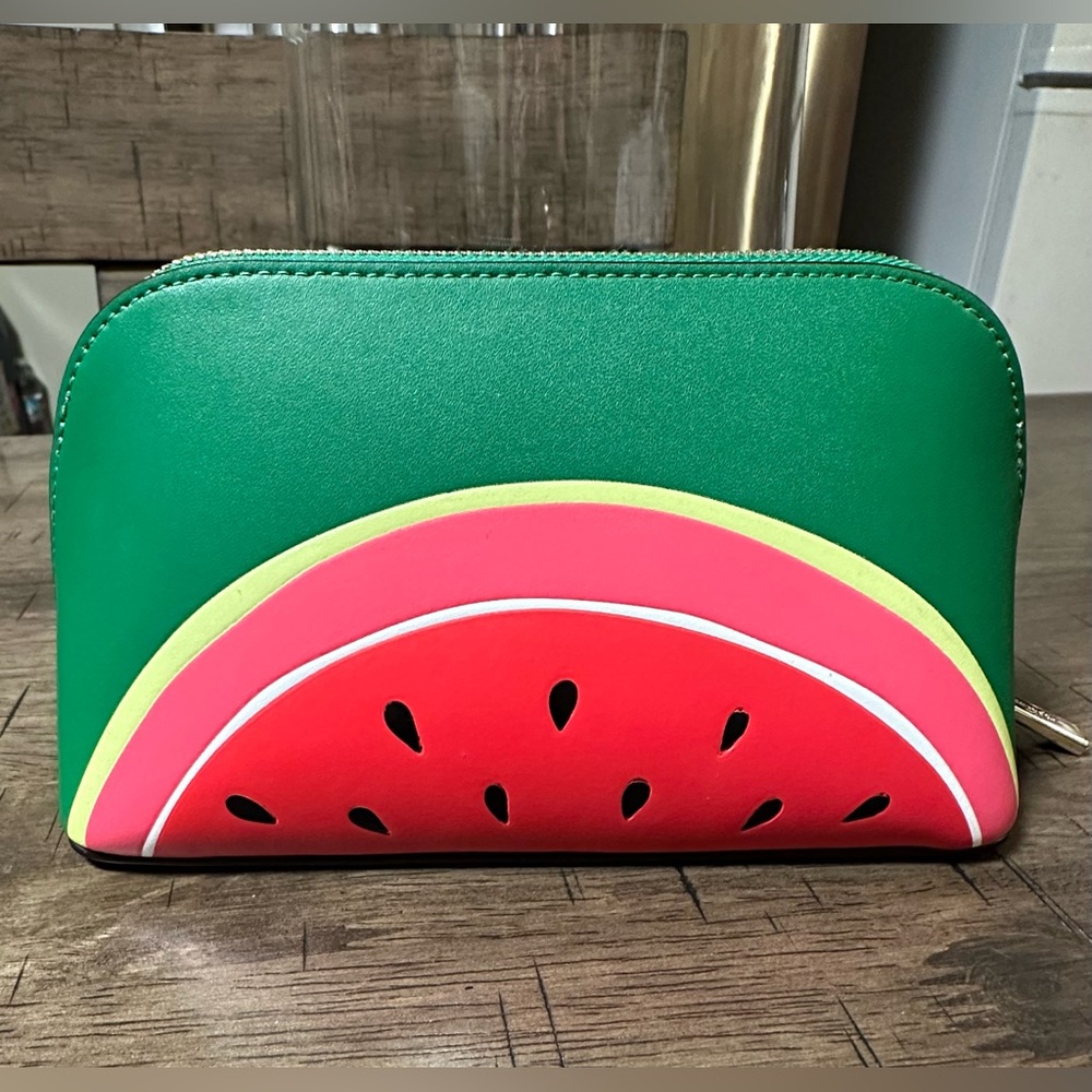 NWT Kate Spade NEW YORK Watermelon Cosmetic Bag Zip Around - Picture 2 of 6